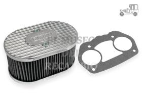 Filtro aire oval Billet inox pulido 3.5" Weber 40/48IDF  VW Recambio