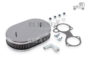 Filtro aire oval cromo 1.75" Weber 38/45 DCOE Dellorto DHLA Recambio