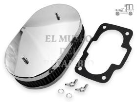 Filtro aire oval cromado Weber 40/48DCNF Volkswagen Recambio