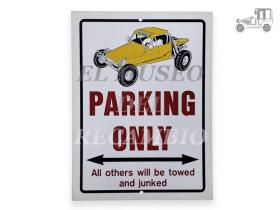 Placa PARKING ONLY Off-Road amarillo Recambio