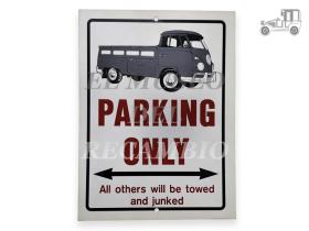 Placa PARKING ONLY Volkswagen Crewcab gris Recambio