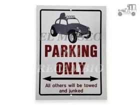 Placa PARKING ONLY Volkswagen Baja gris Recambio