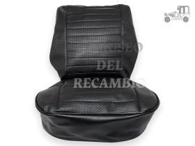 Funda 1 asiento slip on vinil cuadradillo negro original Recambio