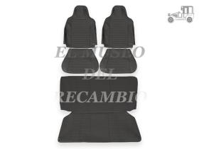 Juego 3 fundas de asiento vinilo trenzado negro Volkswagen Recambio