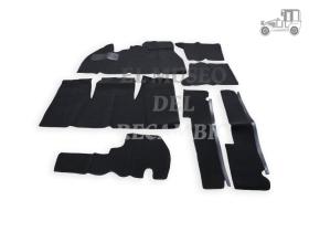 Juego de alfombras, negro, 7 piezas Recambio