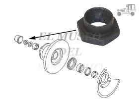 Tuerca autoblocante buje de rueda delantera Volkswagen T3 Recambio