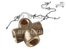 Cruceta tubería circuito líquido frenos trasero Porsche y VW Recambio