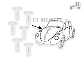 Kit de grapas de goma para capó delantero 6 unidades, VW Recambio