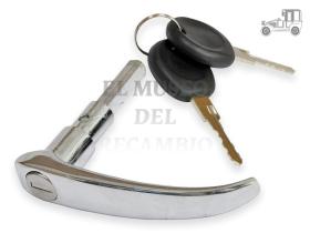 Manilla puerta carga con llaves cromo VW T2 -67 13cm Recambio