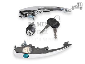Kit 2 manillas puerta exterior+bombín arranque misma llave Recambio
