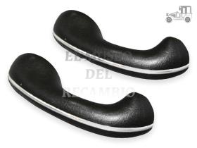 Apoyabrazos izquierdo+derecho negro-cromado VW 8/55-7/67 par Recambio