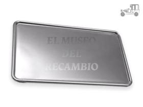 Soporte placa matrícula aluminio pulido 345X205MM Recambio