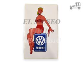 Pegatina mujer VW SERVICE Recambio