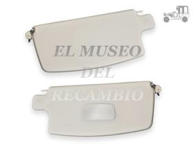 Juego de parasoles de vinilo blanco con espejo Volkswagen Recambio