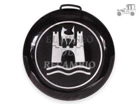 Pulsador de claxon negro con EMBLEMA DE WOLFSBURG plateado Recambio