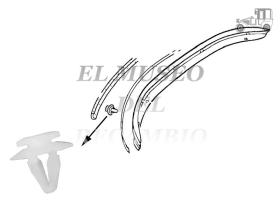 Clips para moldura de paragolpes Volkswagen Escarabajo y T3 Recambio