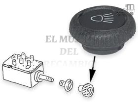 Botón de faros de salpicadero con rosca Porsche y Volkswagen Recambio