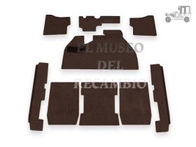 Moqueta 9 piezas color marrón pelo cortado TMI Volkswagen Recambio