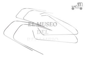 Molduras luna aluminio 4 unidades Volkswagen Recambio