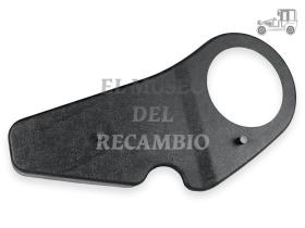 Cubierta de bisagra asiento izquierda negra de plástico VW Recambio