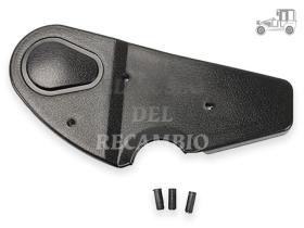 Cubierta de bisagra asiento derecha negra de plástico VW Recambio