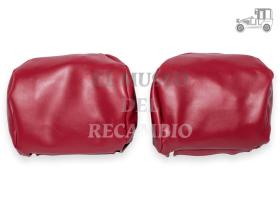 Fundas reposacabezas vinilo rojo ladrillo par Volkswagen Recambio