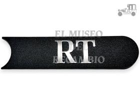 Anagrama "RT" Renault Laguna plata-negro 130x30 mm Renault Clásico