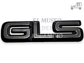Anagrama "GLS" Cromo-negro adhesivo 111x30 mm .