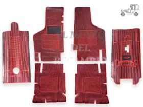 Juego alfombras de goma color rojo Seat 133 Seat Clásico
