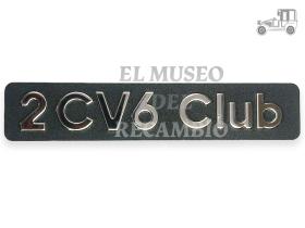 Anagrama trasero "2CV6 Club" Recambio