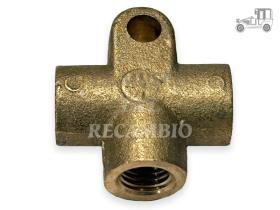 Repartidor tubería de frenos trasero cono macho Seat Clásico