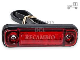 Piloto de posición rojo led de 12 a 24V universal con cable Iluminación