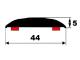 Moldura negra autoadhesiva 44mm universal ACCESORIOS