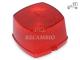 Tulipa piloto roja cuadrada a presión 62x62x40 mm Recambio